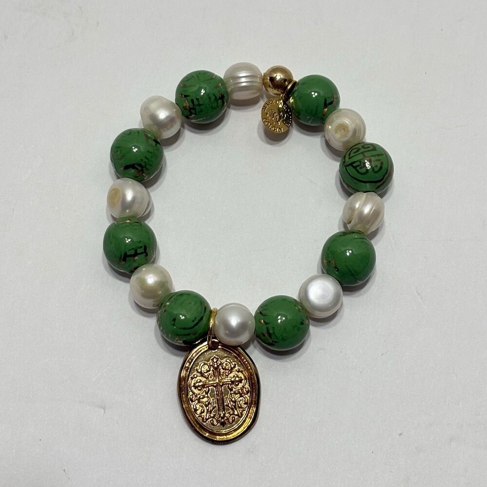 Mary Caroline Colgin Designs Pearl & Porcelain Blessing Bracelet